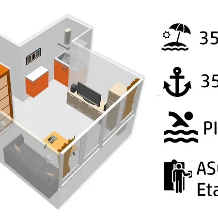 Proche Port Et Plages, Piscine Apartmán *